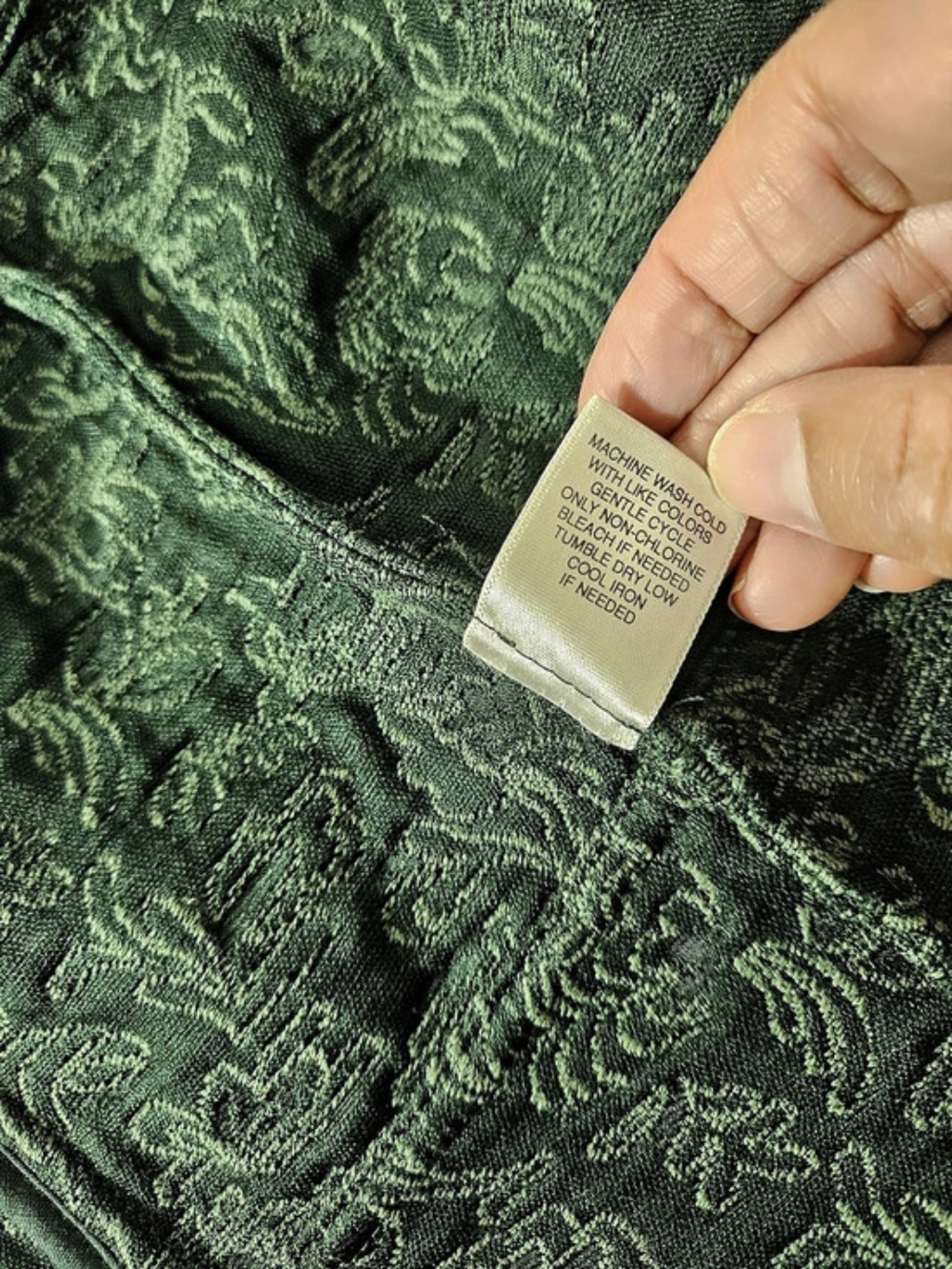 Vintage Christopher & Banks Forest Green Floral Vest Size M - Picture 7 of 11